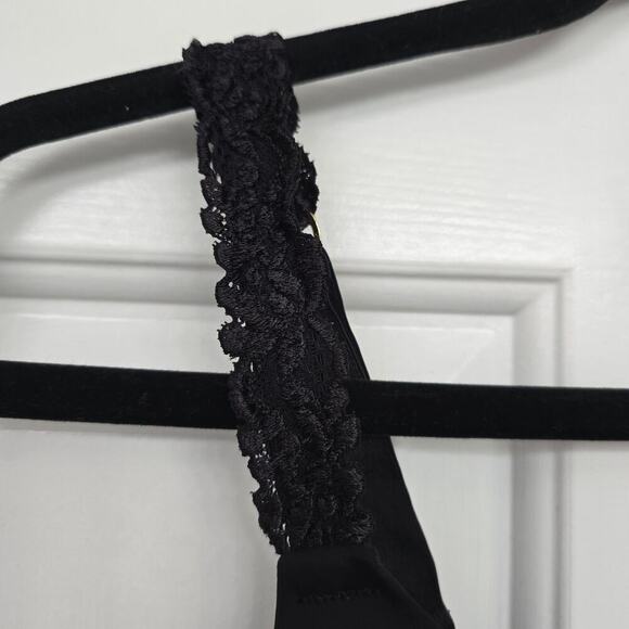 Natori black Pure Luxe Underwire T-Shirt Bra adjustable straps size 38D lace - Picture 2 of 6